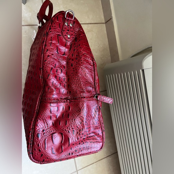 New Cleo and Patek Red Ostrich Tote Bag - Picture 8 of 15